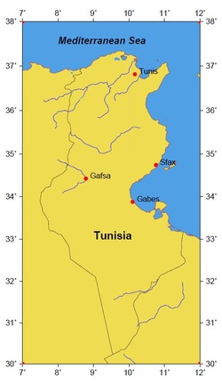 Tunisia location map