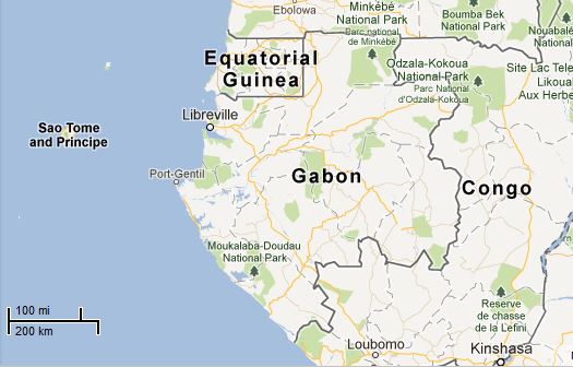 Picture: Map of Gabon