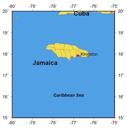 Jamaica location map
