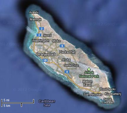 Picture: Map of Aruba