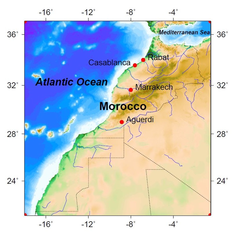 Morocco location map