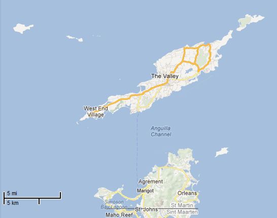 Picture: Map of Anguilla