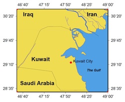 Kuwait location map